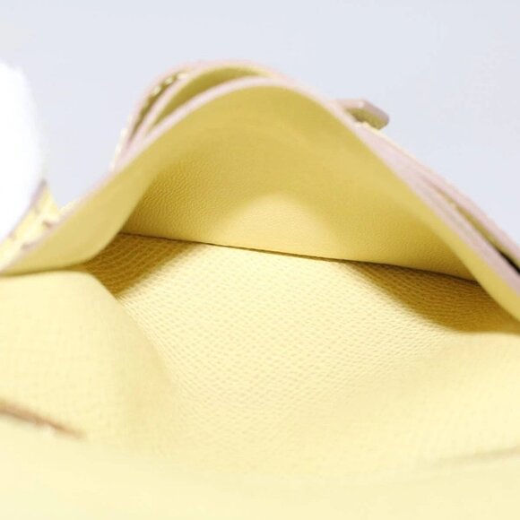 HERMES Bearn Compact Wallet Epsom Yellow Auth 45049A - Picture 13 of 16